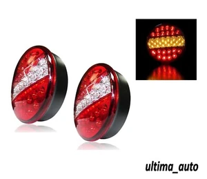 PAR DE LUCES TRASERAS LED 24 VOLTIOS LUCES TRASERAS HAMBURGUESA PARA REMOLQUE CAMIÓN SCANIA VOLVO - Imagen 1 de 8