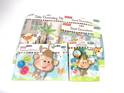 Fisher Price Welcome Home Baby Shower/Birthday Party Jungle Animals Decorations  - Image 1 of 4