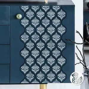 Marokkanische Schablone von Dizzy Duck - Jasmin Trellis Damast Schablone für Möbel - Bild 1 von 5