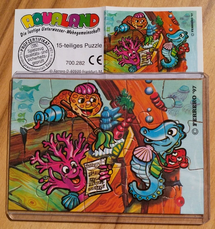 Ü-Ei Puzzle, Aqualand 1997, mit einem BPZ - Bild 1 von 1