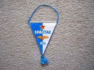 1980'S SPARTAK FOOTBALL CLUB TEAM PENNANT FLAG FUDBALSKI KLUB SUBOTICA SOCCER - Picture 1 of 4