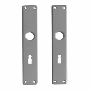 Zimmertür Langschild, Garnitur ALU Natur paar Buntbart 55mm silber F1 - Bild 1 von 1