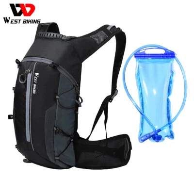 WEST BIKING 2L Bolsa Vejiga Agua 10L Ciclismo Senderismo Hidratación Paquete Mochila Gris Foto 1 de 4