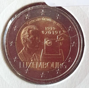 2 EUROS COMMEMORATIVE LUXEMBOURG 2019 - 100 ANS DU SUFFRAGE UNIVERSEL - Bild 1 von 2