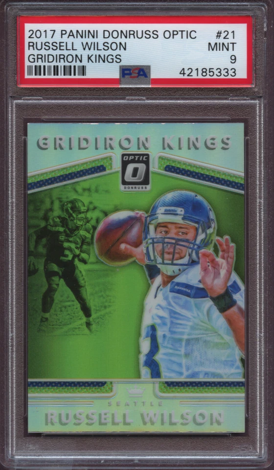 2017 Donruss Optic Gridiron Kings 21 Russell Wilson PSA 9 Mint - Image 1 of 1