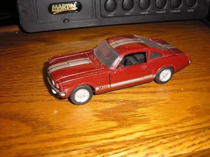 1/32 ? 5 3/4" 1966 Ford Mustang Shelby G.T. 350 Red / Silver Stripes Free Ship - Picture 1 of 4