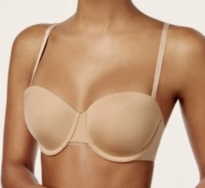 Sujetador DKNY Litewear Copa Moldeada Sin Tirantes Desnudo Con Aros NUEVO Para Mujer Talla 34DD 36DD Foto 1 de 4