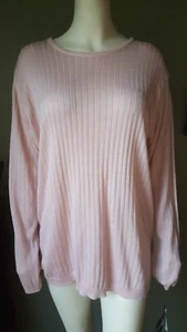 Sag Harbor Women`s Peach Long Sleeve Pullover Sweater, size Large New with tags - Picture 1 of 9