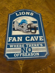 Detroit Lions Bar Sign Man Cave 11 X 17 - Picture 1 of 1