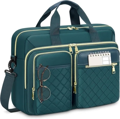 RAINSMORE Laptop Bag for Women 17.3 inch Laptop Briefcase Large Laptop Case Work - Image 1 of 4