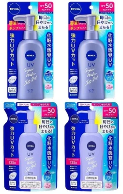 NIVEA SUN Protect Super Bomba Gel Agua 140g Juego De 2+Recarga 125g Juego De 2 Foto 1 de 3