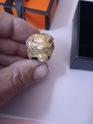 anello tigre argento 925 - Immagine 1 di 4