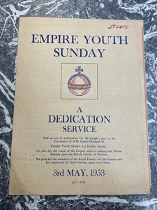 DOCUMENTO DE COLECCIÓN IMPERIO JUVENTUD DOMINGO BOY SCOUTS 1953 CORONACIÓN REINA ISABEL - Imagen 1 de 4