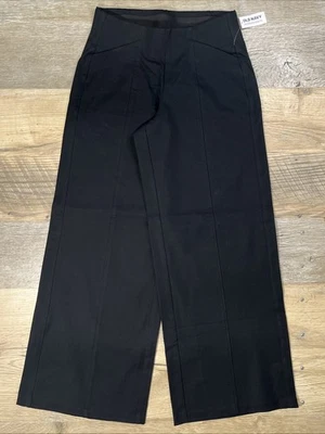 OLD NAVY Pixie Wide Leg Pants Women SP Black Pull On High Rise Stretch Trousers - Image 1 of 4