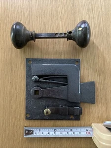 Georgian Antique 19th Century Skeleton Lock with brass knobs - Picture 1 of 7
