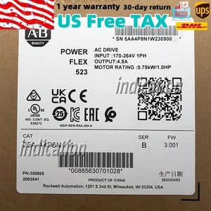 25A-A4P8N114 PowerFlex 523 0.75kW (1Hp) AC Drive New AB 25AA4P8N114 US Free Tax - Picture 1 of 14
