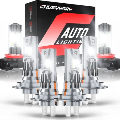 Combo LED Headlight High Low Beam & Fog Light Bulbs For Saab 9-5 2006-2009 - Image 1 of 4