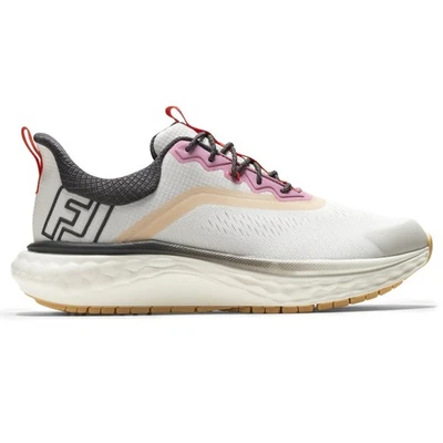 Nuevo FootJoy Golf Damas Quantum Zapatos Sin Tacos Crema/Negro/Rosa 06.5 M Foto 1 de 3
