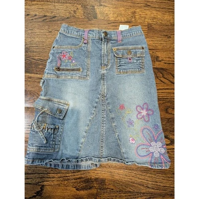 Vintage Lizzy McGuire Girls Embroidered Denim Skirt - Image 1 of 4