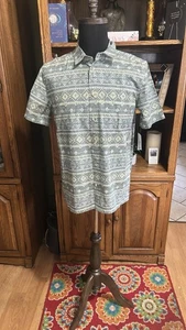 Colorful Planet Boy’s Green And Pale Yellow Button Down Shirt XXL (18/20) NWT - Picture 1 of 7