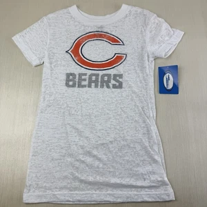 Camicia Chicago Bears Ragazze NFL Team Athletics M,L,XL Nuova con etichette Bianca Manica Corta - Foto 1 di 7