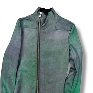 Rick Owens SS23 EDFU Gary Iridescent Leather Jacket - Picture 1 of 7