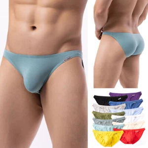 Mens Panties Underwear Underpants Modal Briefs Convex Pouch Stretch Low-rise US - Picture 1 of 32