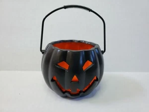 Iluminación Halloween Negro Plástico Calabaza Jack O Linterna Tratar Cubo Decoración - Imagen 1 de 4