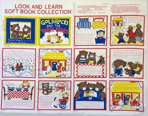 Ricitos de Oro y los Tres Osos Tela Suave Libro Artesanía Panel Mira y Aprende De Colección - Imagen 1 de 4