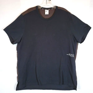 Nike Mens Dri-Fit Activewear Mesh T-Shirt Top Size XL Black Brown Performance - Picture 1 of 10