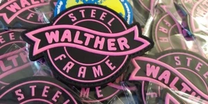WALTHER - 2D & 3D PVC PATCH - PINK/BLACK (FOR LADY'S) - Picture 1 of 4