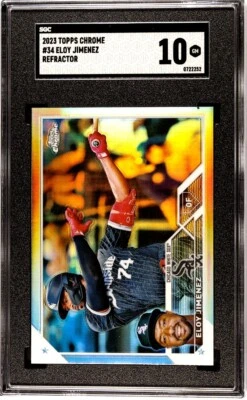 ⚾️🔥 Graded 2023 Topps Chrome Refractor Eloy Jimenez White Sox #34 SGC 10 Gem - Image 1 of 2