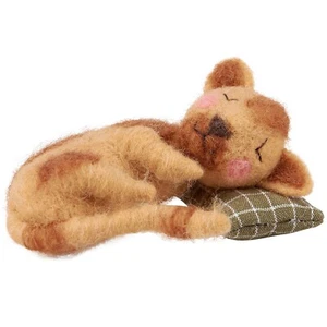 Primitives by Kathy Sleeping Cat Felt Critter 450670 - Picture 1 of 3
