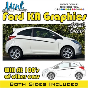 Calcomanías FORD KA ST PLUS + rayas RS 3/5 puertas pegatinas gráficos GRATIS P&P 018 - Imagen 1 de 4