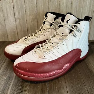 Size 8.5 Jordan 12 XII Retro Cherry Red White Black Jumpman 130690-110 No Box - Picture 1 of 7