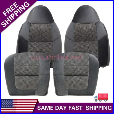 For 2001 Ford F250 F350 XLT Driver / Passenger Side Bottom / Top Seat Cover Gray Foto 1 de 4