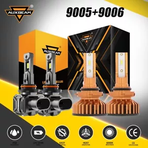 AUXBEAM LED Headlight Bulbs Conversion Kit 9005 9006 High Low Beam Bright White - Bild 1 von 15