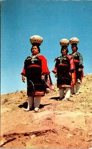 Postal de cerámica en cabezas de mujeres indias Jamez de Nuevo México - Imagen 1 de 2