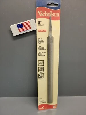 Arquivo Nicholson meia rodada 8" 21857 bastardo corte duplo novo estoque antigo * EUA  - Imagem 1 de 4