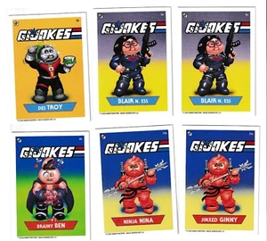 GI JOKES GI Joe LOT of 6 Cards Stickers GPK Pingitore Magic Marker Art FREE S&H! - Picture 1 of 1