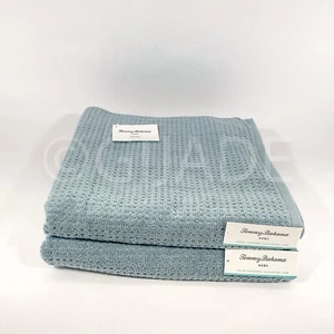 Toalla de baño Tommy Bahama 2 piezas secado rápido 100 % algodón azul nueva - Imagen 1 de 6