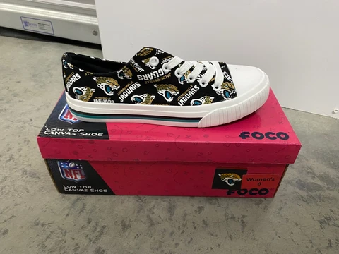 Jacksonville Jaguars NFL Tie Up Sneakers Women's sz 6 Cover
