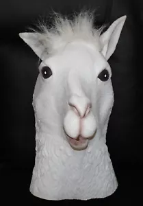 Alpaca Llama Mask Latex Realistic Animal Full Head Mask Halloween Party Cosplay - Picture 1 of 6