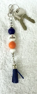 Houston Astros Beaded Keychain with Team Logo-Handmade MLB Fan Gifts - Picture 1 of 5