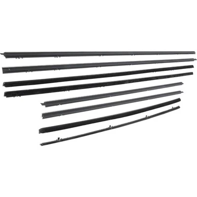 Chevy II Nova 1962-65; juego de fieltro de ventana horizontal; sedán de 2 puertas; con cromo Foto 1 de 4