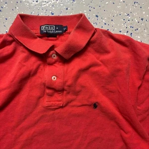 VTG Polo Ralph Lauren Polo Shirt Mens XL Red Short Sleeve Cotton Pony Logo - Picture 1 of 5