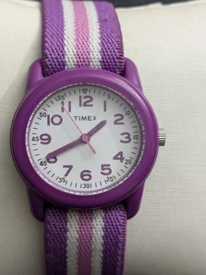 Timex Weekened Watch Purple Rainbow TW7C06100 7" Nylon Mint Condition New Batery - Image 1 of 4