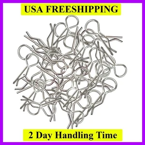 100 Stck. RC Karosserie Clips gebogen federnd R Pins gebogen für alle 1/8 1/10 1/12 Auto LKW... - Bild 1 von 7