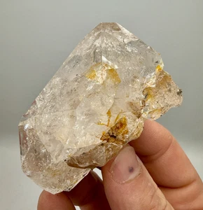 182 g Herkimer Diamond w/ Calcite, Rainbows, Golden Iron Oxide Inclusions - Picture 1 of 20