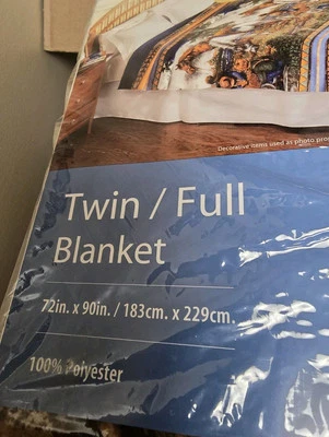 Manta de cama Mainstays Home Horses estampado occidental doble completa suave NUEVA Foto 1 de 4